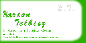 marton telbisz business card