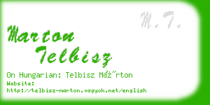 marton telbisz business card